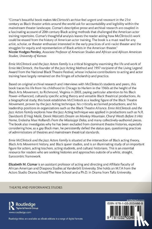 Cizmar, Elizabeth M. (Vanderbilt University - Ernie McClintock and the Jazz Actors Family