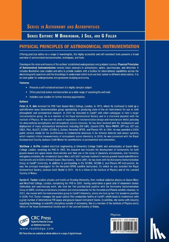 Ade, Peter A. R., Griffin, Matthew J., Tucker, Carole E. (Cardiff University - Physical Principles of Astronomical Instrumentation
