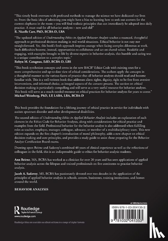 Beirne, Ann, Sadavoy, Jacob A. - Understanding Ethics in Applied Behavior Analysis