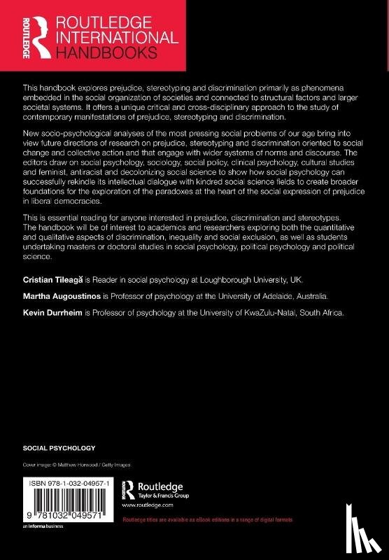  - The Routledge International Handbook of Discrimination, Prejudice and Stereotyping