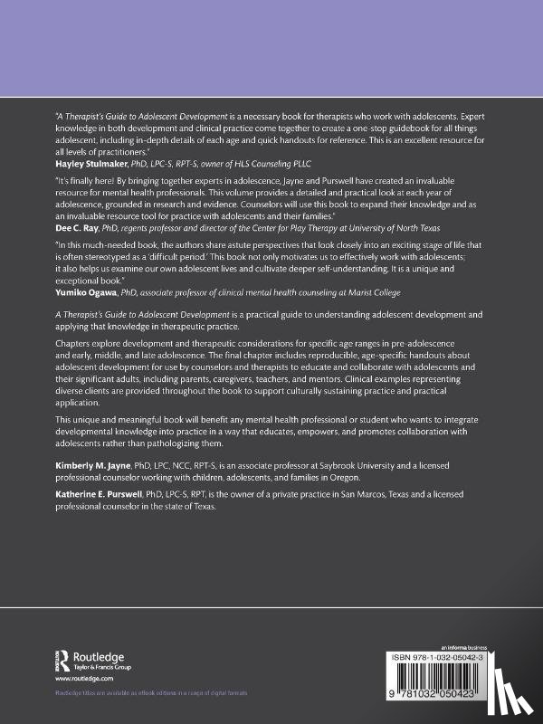  - A Therapist’s Guide to Adolescent Development