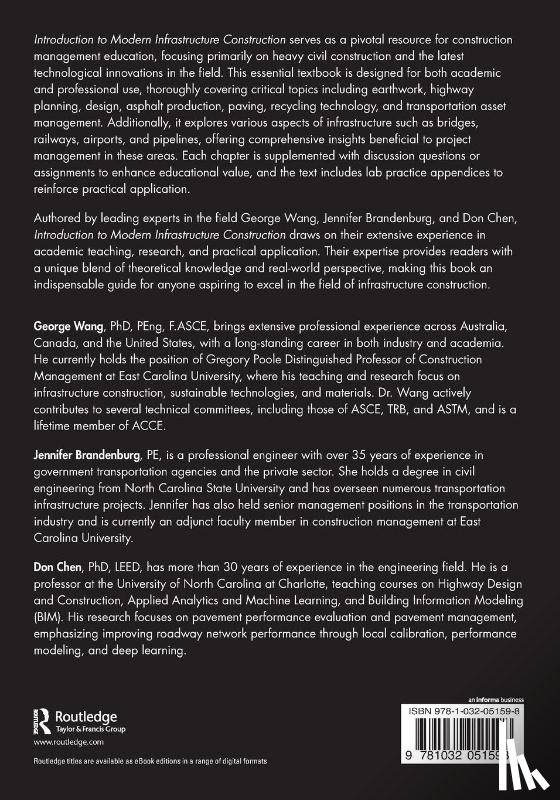 Wang, George, Chen, Don, Brandenburg, Jennifer - Introduction to Modern Infrastructure Construction