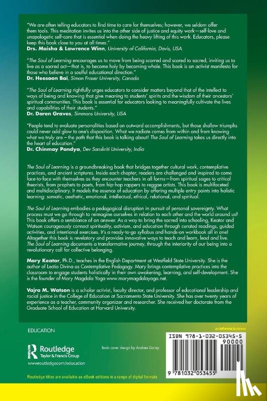 Keator, Mary, Watson, Vajra (California State University - Sacramento) - The Soul of Learning