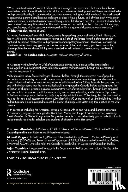  - Assessing Multiculturalism in Global Comparative Perspective