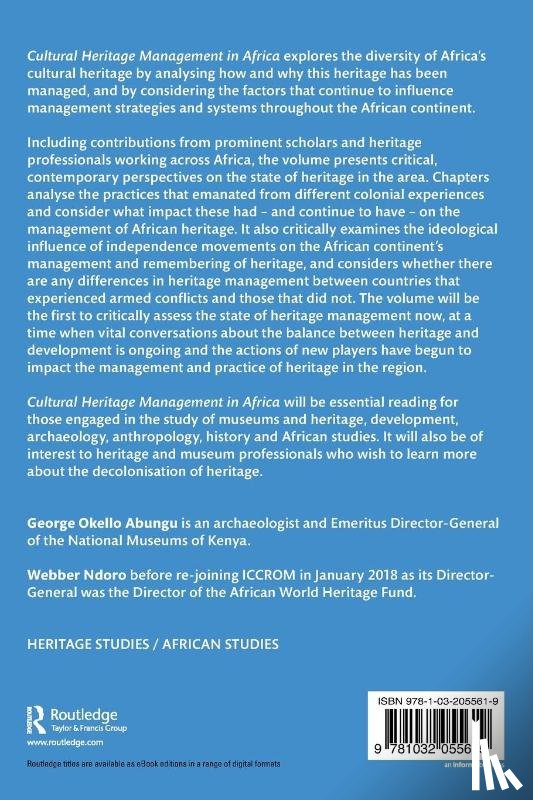  - Cultural Heritage Management in Africa