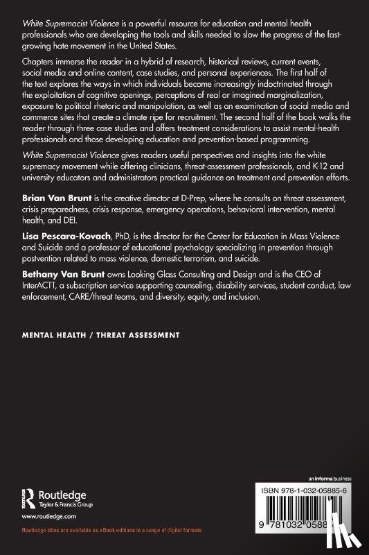 Van Brunt, Brian (Secure Community Network), Pescara-Kovach, Lisa (Center for Education in Mass Violence and Suicide), Van Brunt, Bethany (Looking Glass Consulting and Design) - White Supremacist Violence