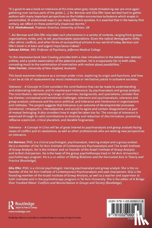  - Tolerance – A Concept in Crisis