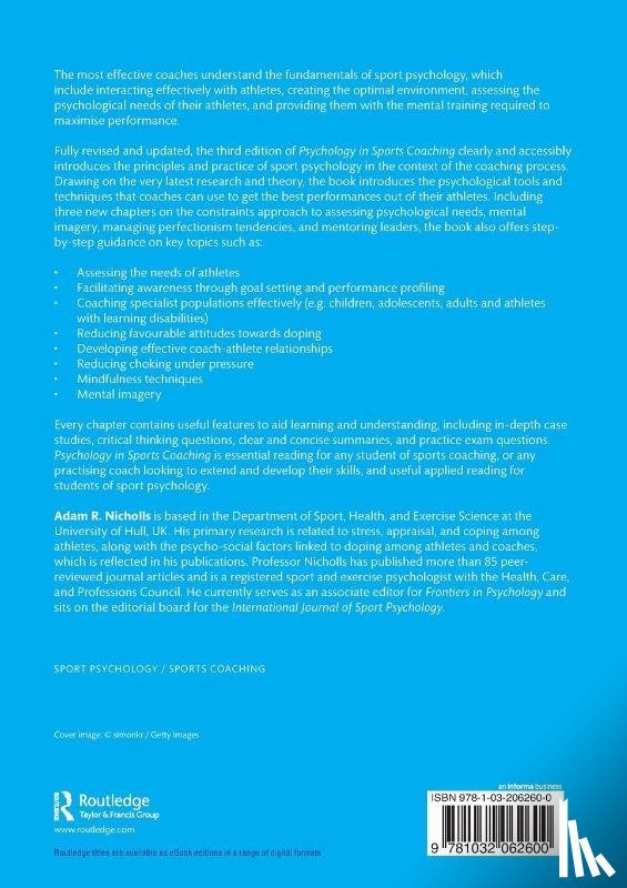 Nicholls, Adam R. (University of Hull - Psychology in Sports Coaching