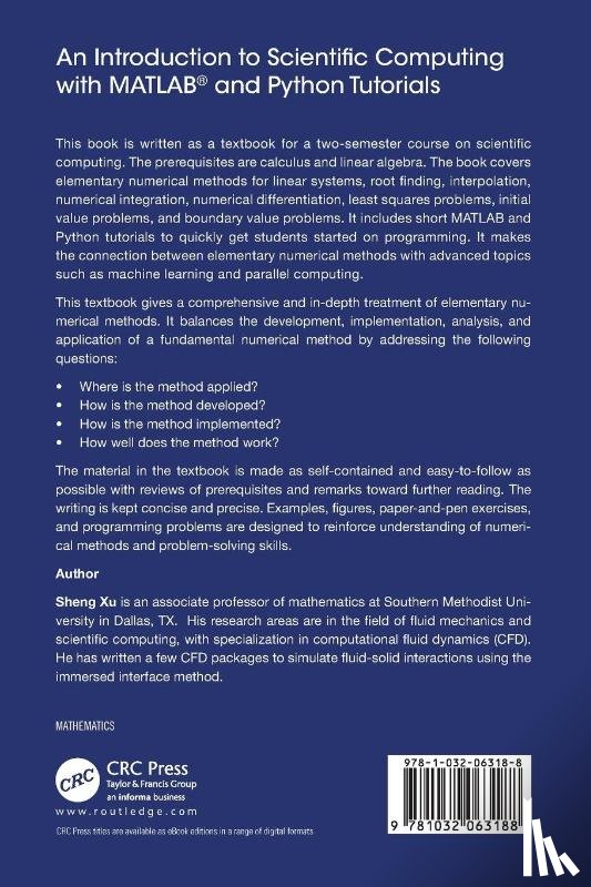 Xu, Sheng - An Introduction to Scientific Computing with MATLAB® and Python Tutorials