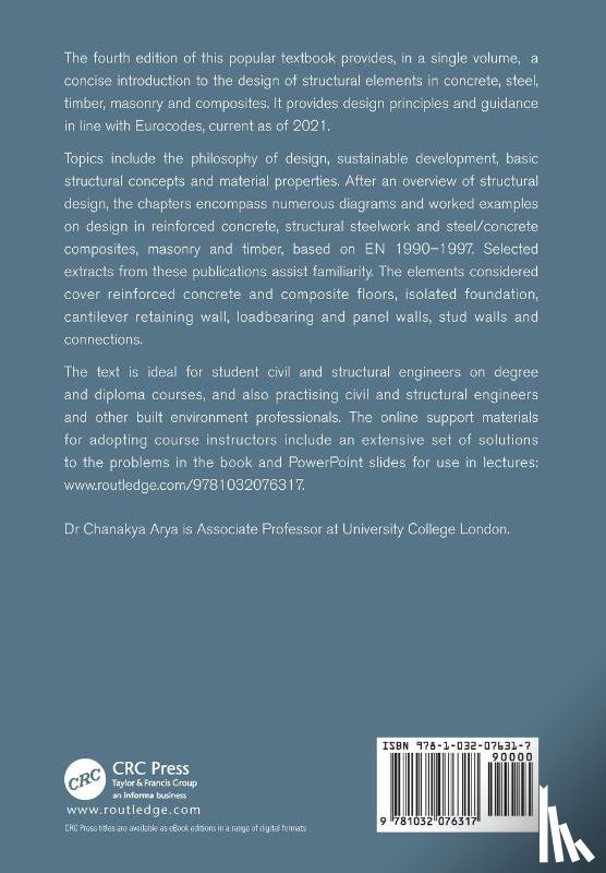 Arya, Chanakya (University College - Design of Structural Elements