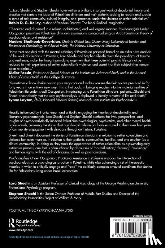 Sheehi, Lara (George Washington University, Sheehi, Stephen (William & Mary - Psychoanalysis Under Occupation