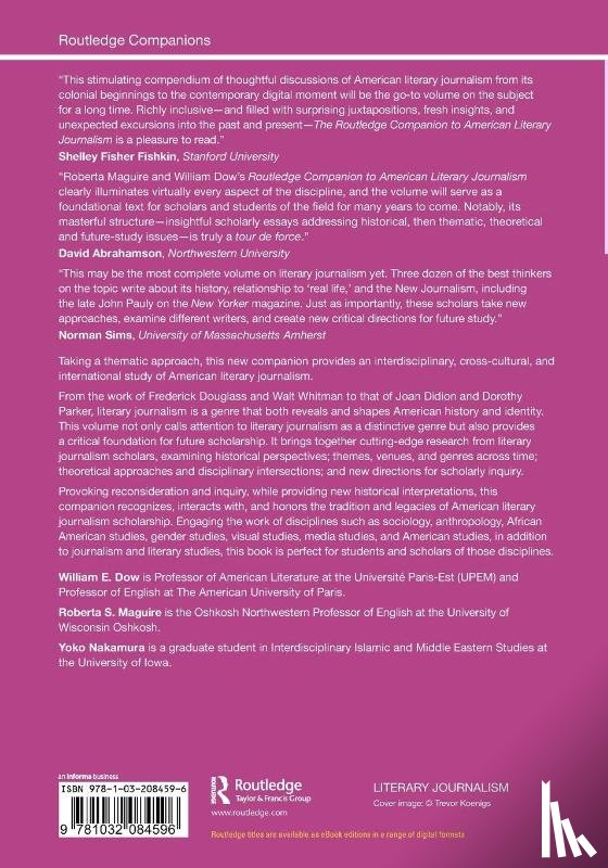  - The Routledge Companion to American Literary Journalism