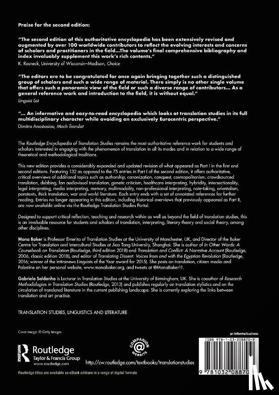  - Routledge Encyclopedia of Translation Studies