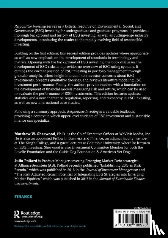 Sherwood, Matthew W. (The King's College, Pollard, Julia - Responsible Investing