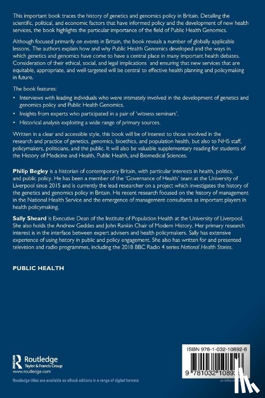 Begley, Philip, Sheard, Sally - Making Genetics and Genomics Policy in Britain