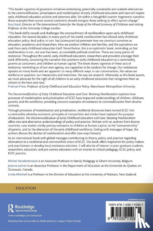 Vandenbroeck, Michel (Ghent University, Lehrer, Joanne, Mitchell, Linda - The Decommodification of Early Childhood Education and Care