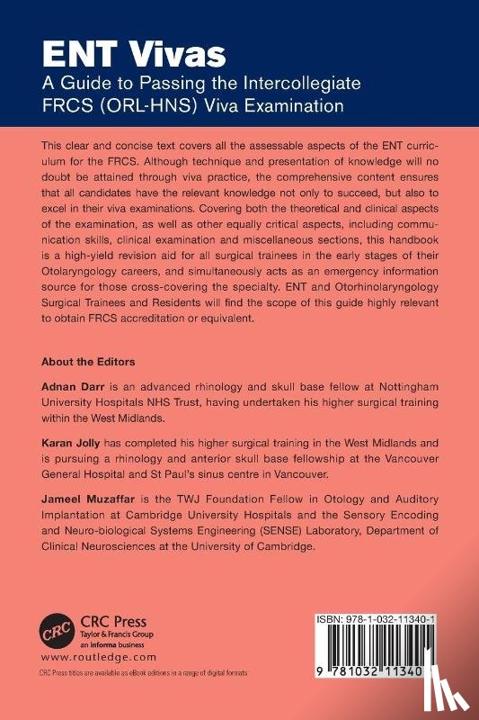  - ENT Vivas: A Guide to Passing the Intercollegiate FRCS (ORL-HNS) Viva Examination