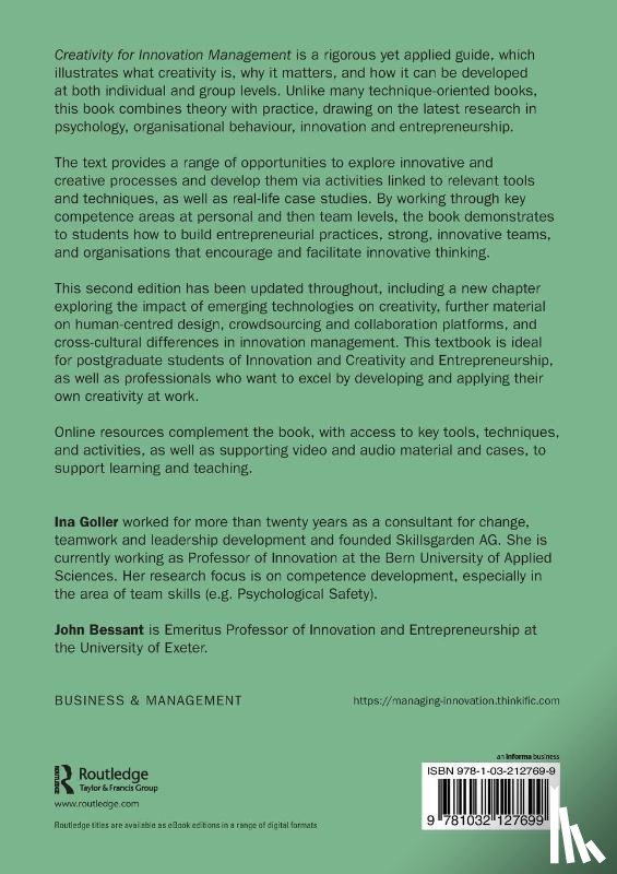 Goller, Ina, Bessant, John - Creativity for Innovation Management