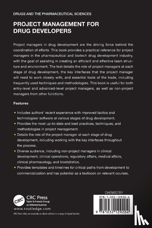  - Project Management for Drug Developers