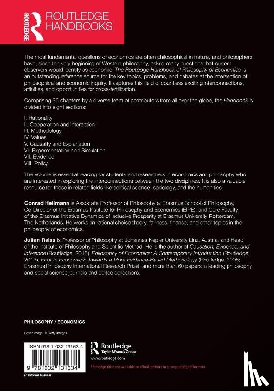 Heilmann, Conrad, Reiss, Julian - The Routledge Handbook of the Philosophy of Economics