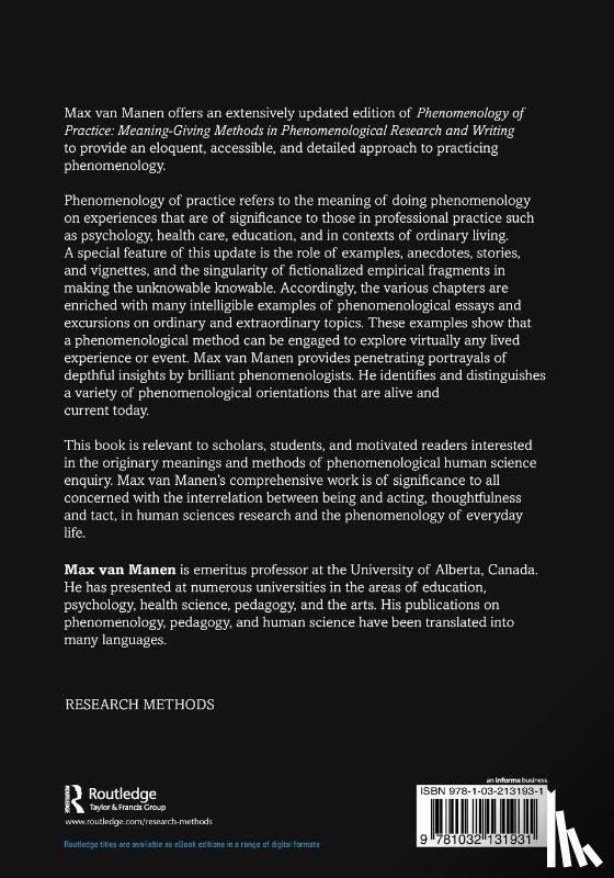 van Manen, Max - Phenomenology of Practice