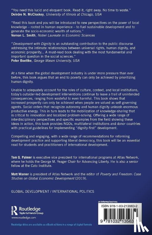 Palmer, Tom G. (Atlas Network, Warner, Matt (Atlas Network - Development with Dignity