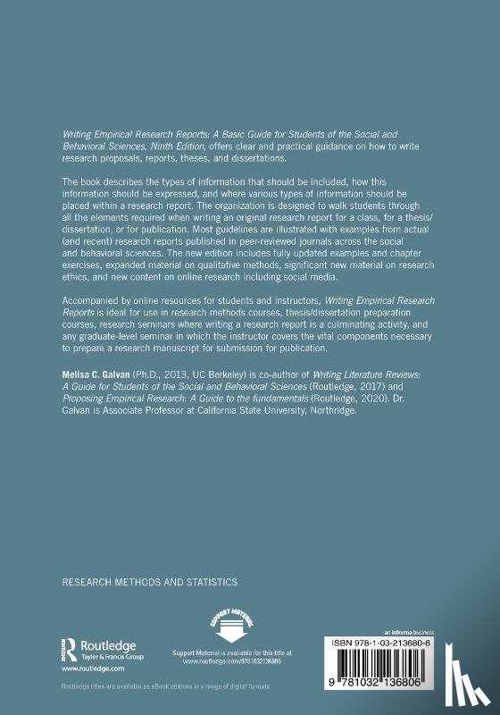 Galvan, Melisa C. (California State University, Pyrczak, Fred - Writing Empirical Research Reports