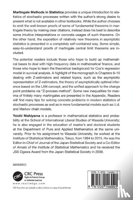 Nishiyama, Yoichi (School of International Liberal Studies - Martingale Methods in Statistics