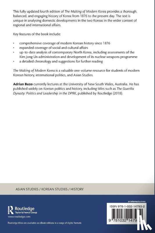 Buzo, Adrian (Macquarie University - The Making of Modern Korea