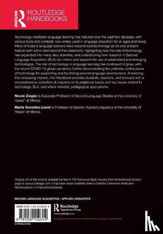  - The Routledge Handbook of Second Language Acquisition and Technology