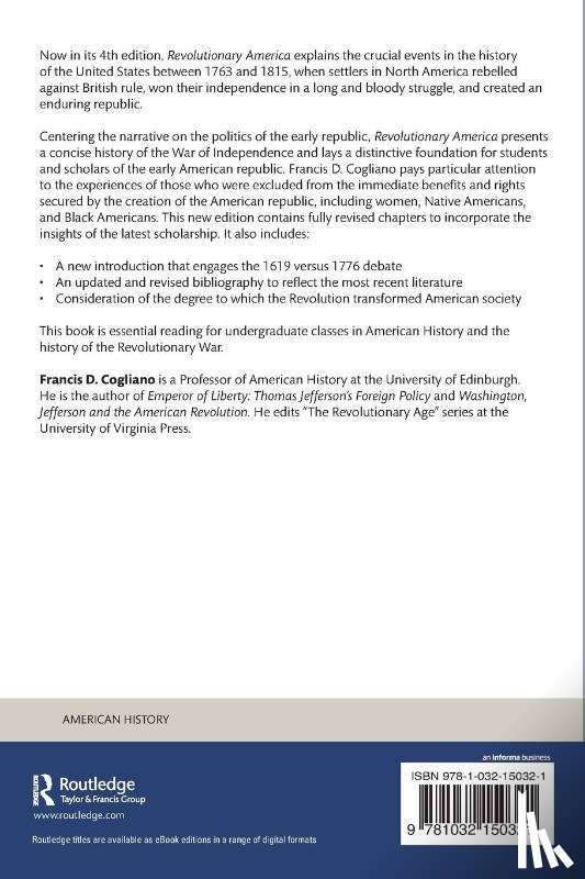 Cogliano, Francis D. (University of Edinburgh - Revolutionary America, 1763-1815