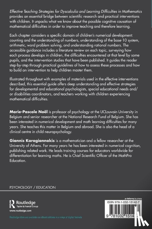 Noel, Marie-Pascale, Karagiannakis, Giannis - Effective Teaching Strategies for Dyscalculia and Learning Difficulties in Mathematics