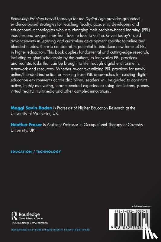 Savin-Baden, Maggi (Prof of Higher Education Research at Coventry University, Fraser, Heather - Rethinking Problem-based Learning for the Digital Age