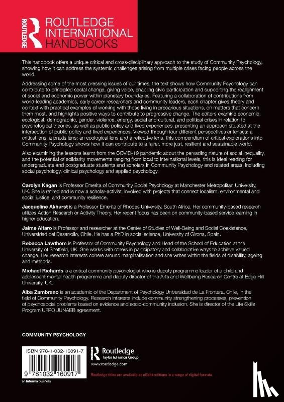  - The Routledge International Handbook of Community Psychology