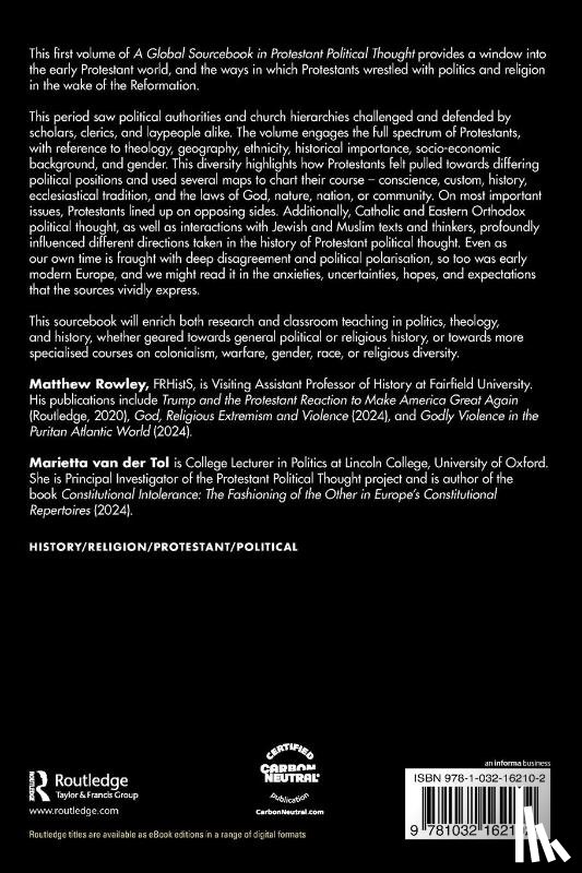  - A Global Sourcebook in Protestant Political Thought, Volume I