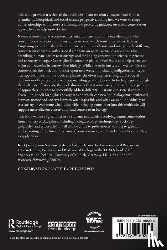 Jax, Kurt - Conservation Concepts
