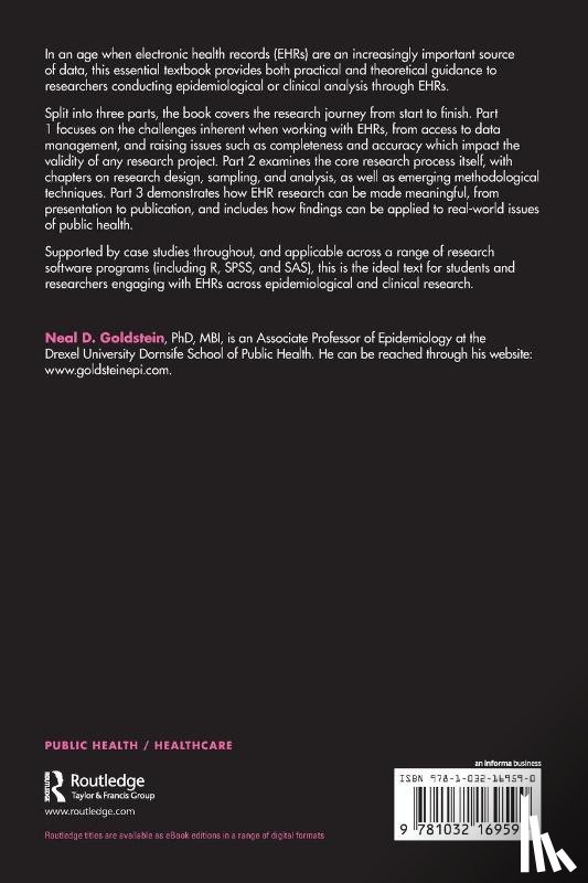 Goldstein, Neal D. - A Researcher's Guide to Using Electronic Health Records