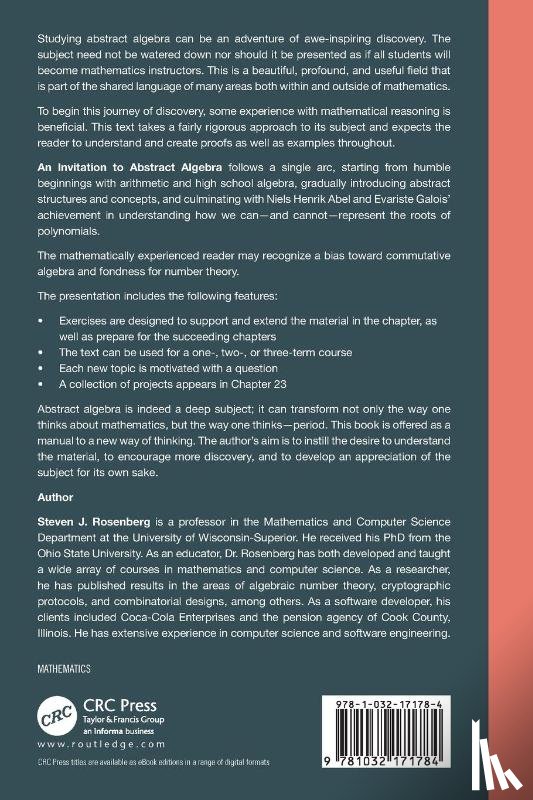 Rosenberg, Steven J. - An Invitation to Abstract Algebra