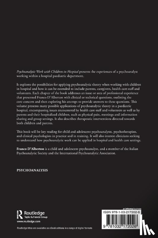 D'Alberton, Franco (Italian Psychoanalytic Society - Psychoanalytic Work with Children in Hospital