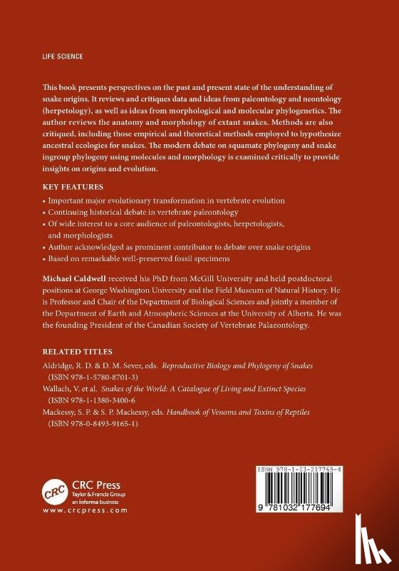 Caldwell, Michael Wayne (University of Alberta - The Origin of Snakes