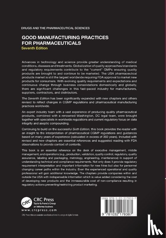 Bunn, Graham P. - Good Manufacturing Practices for Pharmaceuticals, Seventh Edition