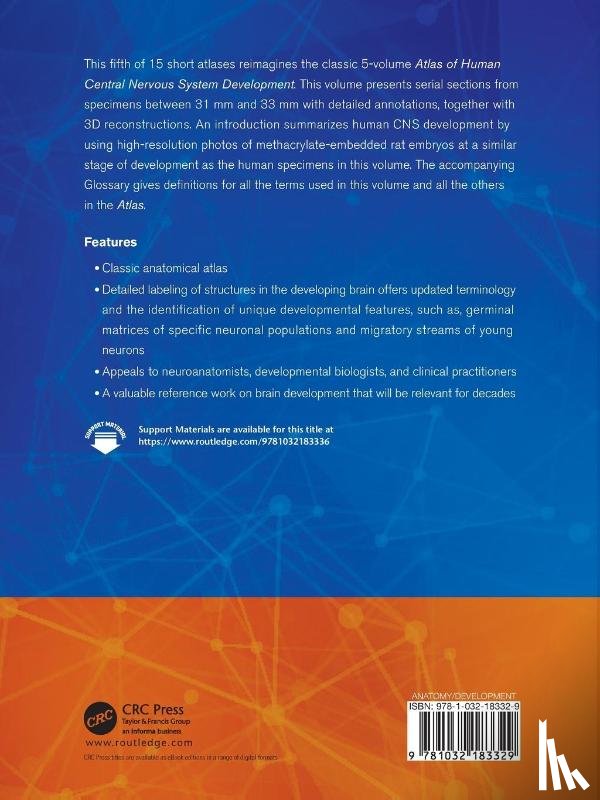 Bayer, Shirley A., Altman, Joseph - The Human Brain during the First Trimester 31- to 33-mm Crown-Rump Lengths