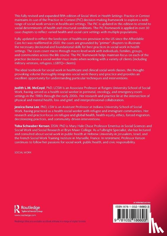 McCoyd, Judith L.M. (Rutgers University, Euna Lee, Jessica, Schwaber Kerson, Toba (Bryn Mawr College - Social Work in Health Settings