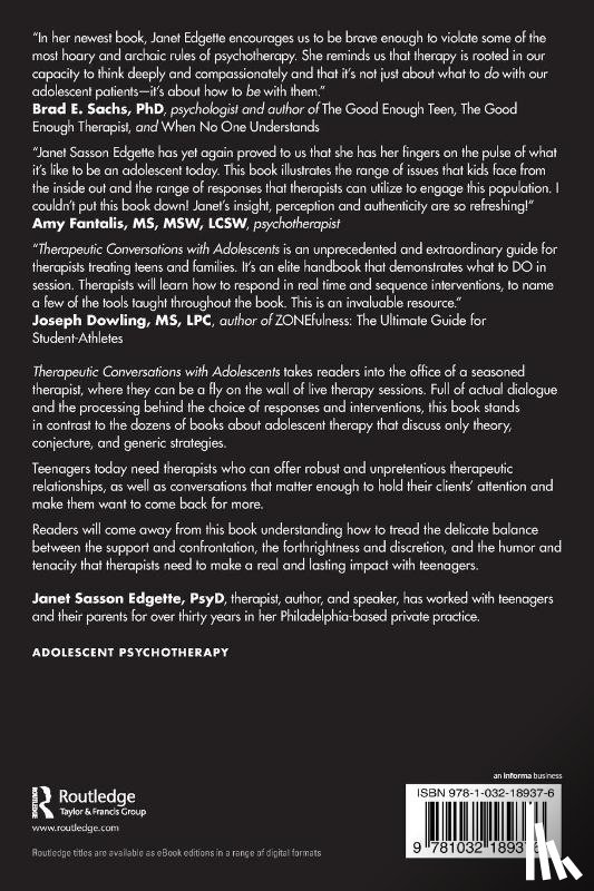 Edgette, Janet Sasson (Private practice - Therapeutic Conversations with Adolescents