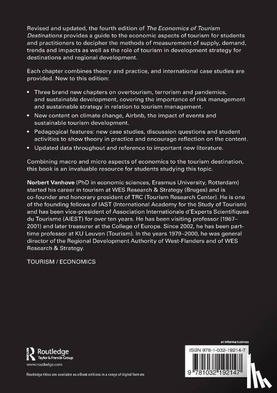 Vanhove, Norbert (Katholieke Universiteit Leuven - The Economics of Tourism Destinations