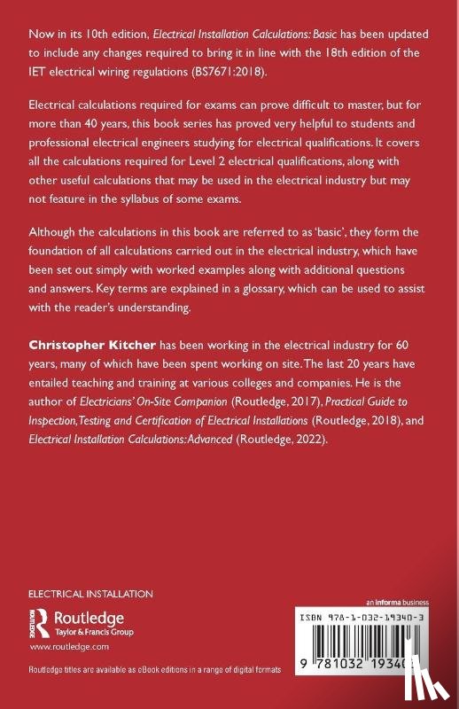 Kitcher, Christopher (College Lecturer - Electrical Installation Calculations