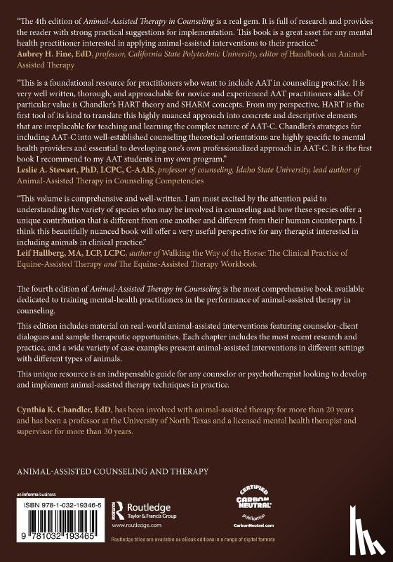 Chandler, Cynthia K. (University of North Texas - Animal-Assisted Therapy in Counseling