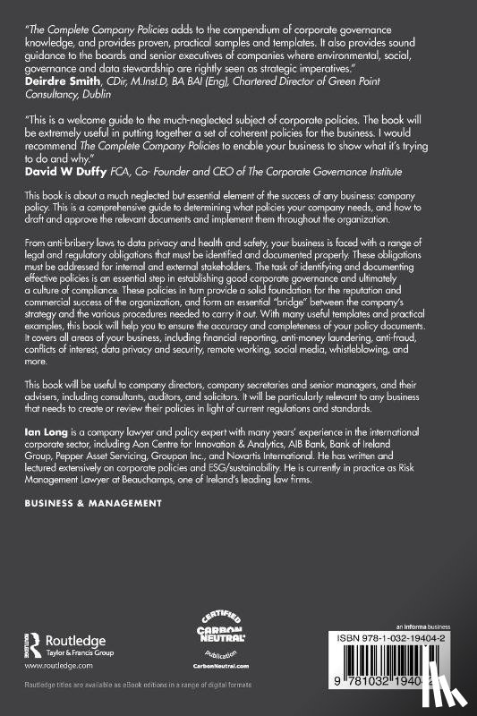 Long, Ian - The Complete Company Policies