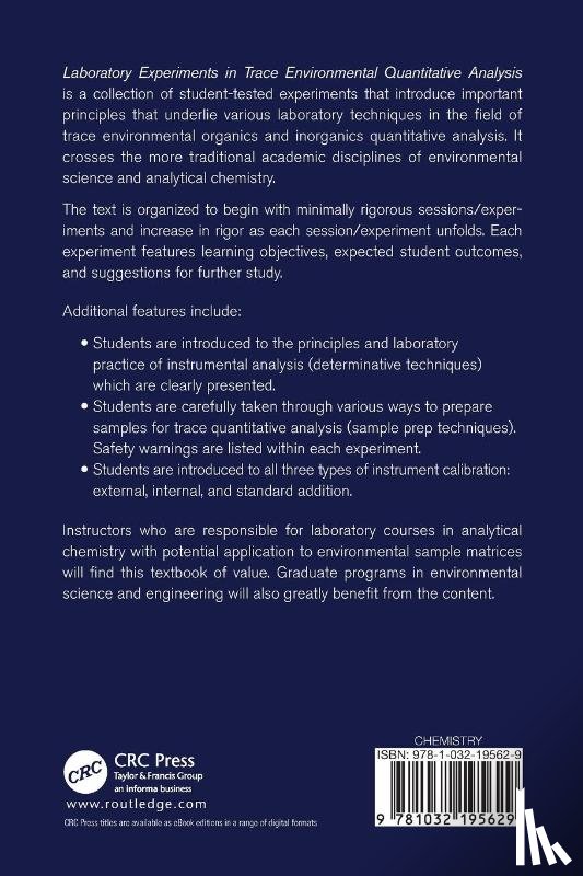 Loconto, Paul R. - Laboratory Experiments in Trace Environmental Quantitative Analysis