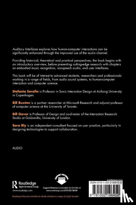 Serafin, Stefania, Buxton, Bill, Gaver, Bill, Bly, Sara - Auditory Interfaces